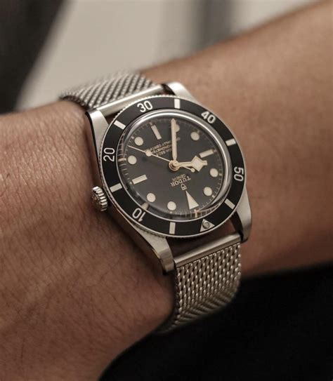 tudor black bay mesh bracelet|tudor black bay bracelet replacement.